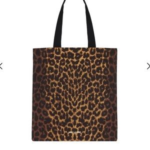 Sold out- New YSL saint laurent cotton canvas leopard tote